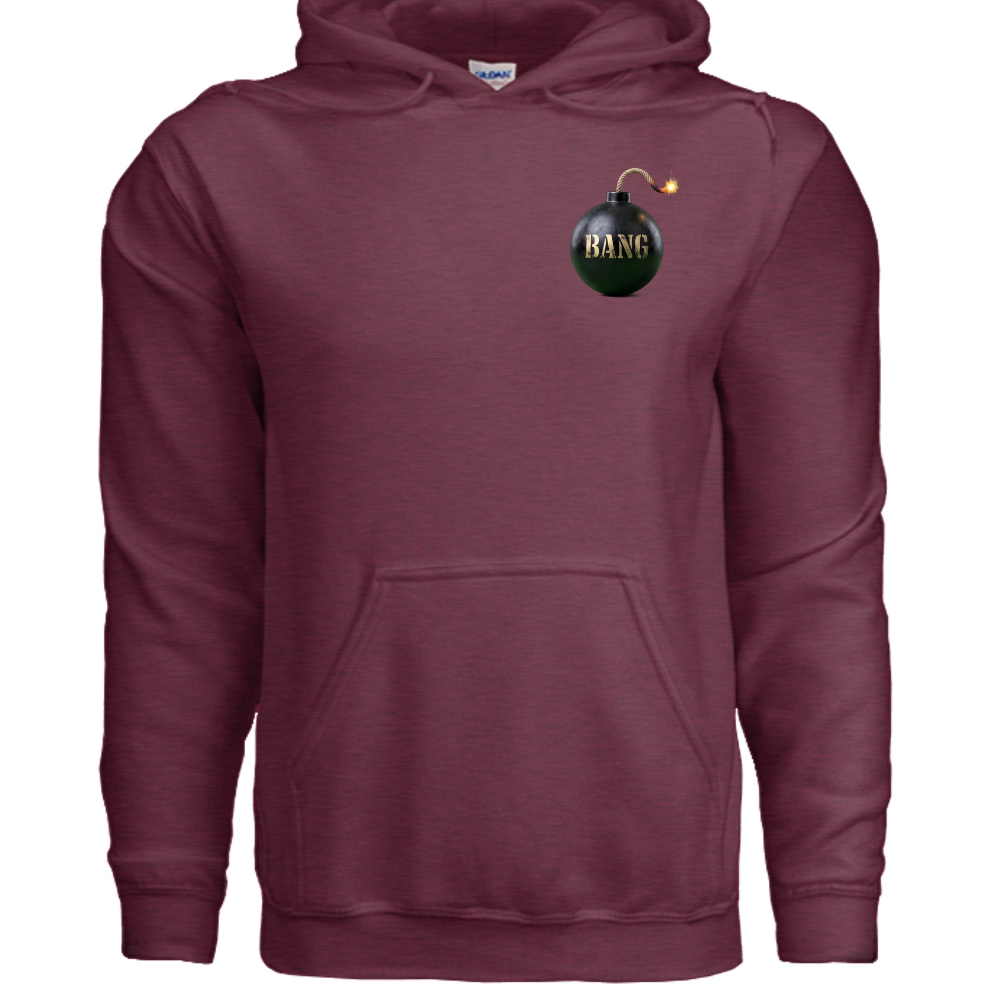 Heather Dark Maroon - G185 - FRONT