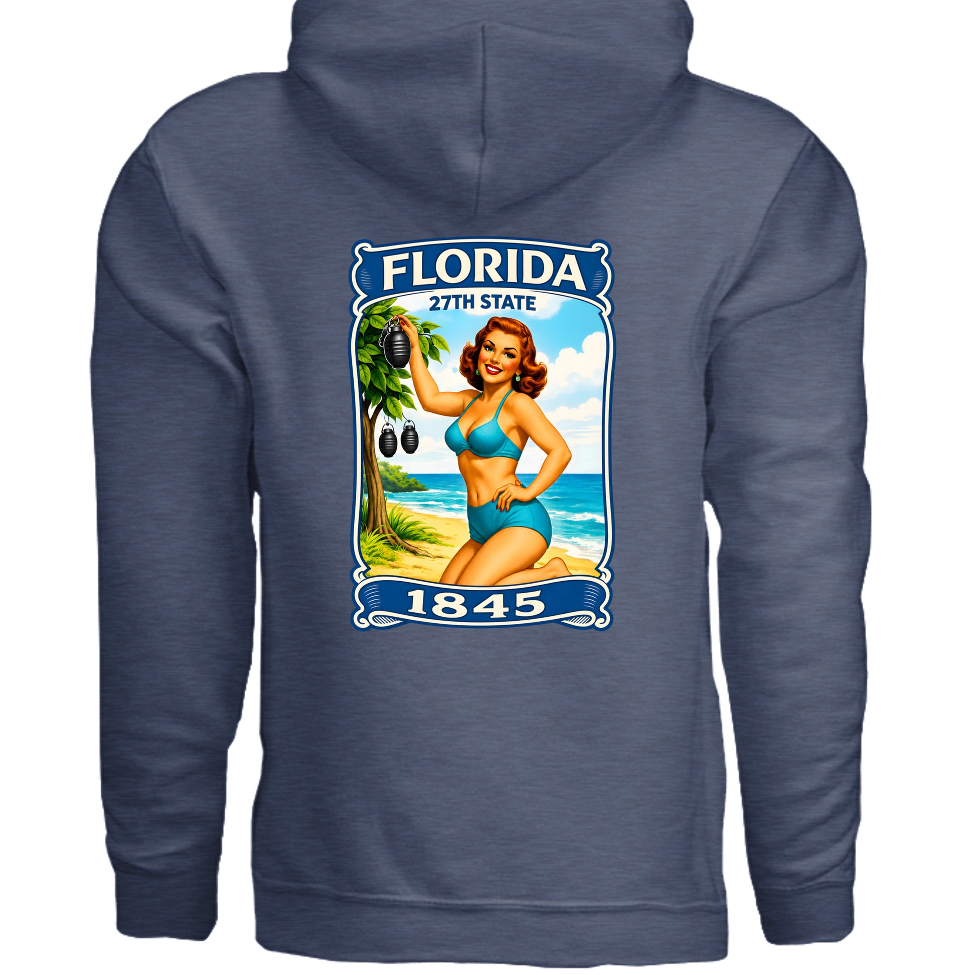 Heather Sport Dark Navy - G185 - BACK